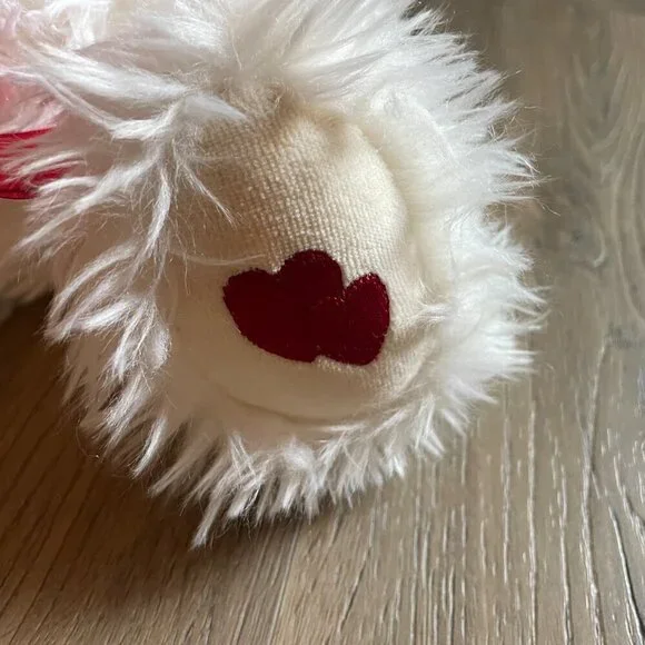 Boyds Bears White B. Everluvin Bear Plush Jointed 17" Tall Hearts - Picture 2 of 6